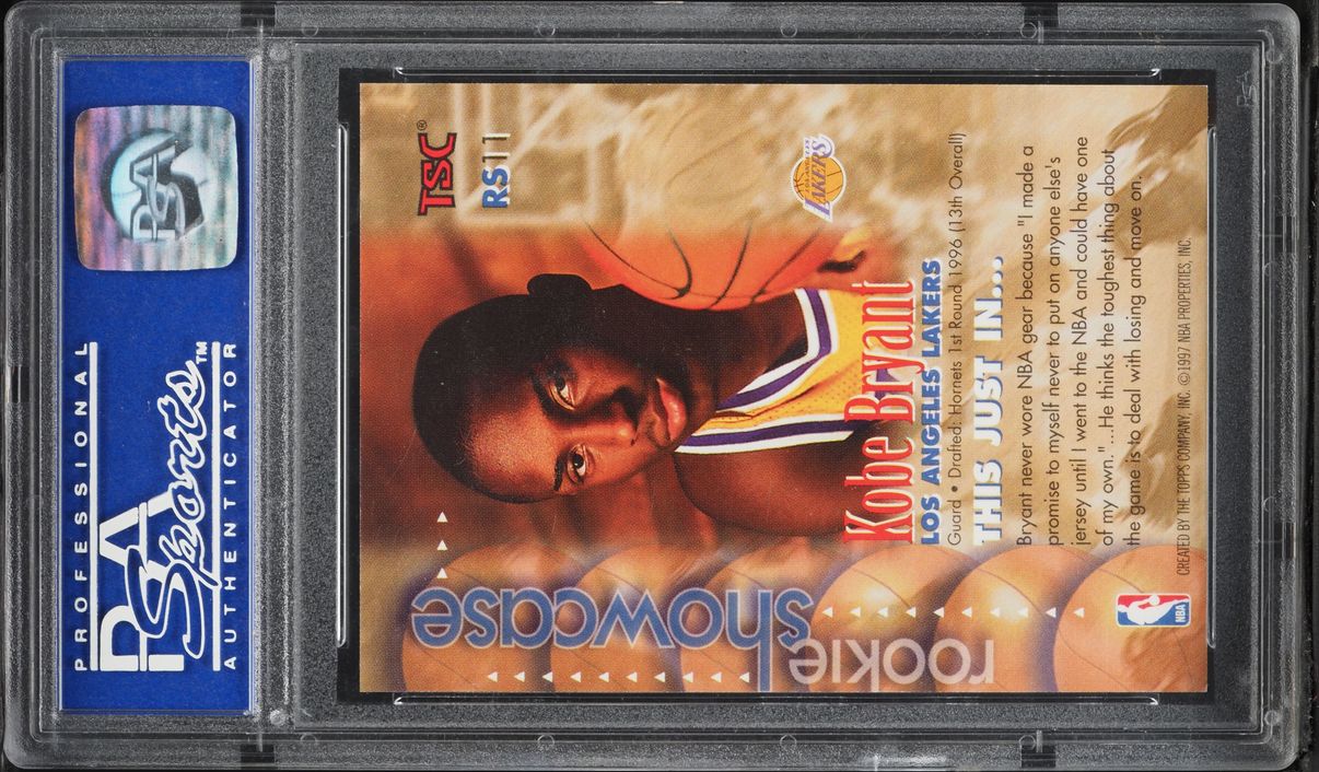 1996 Stadium Club Showcase Kobe Bryant ROOKIE #RS11 PSA 9 MINT - Photo 2