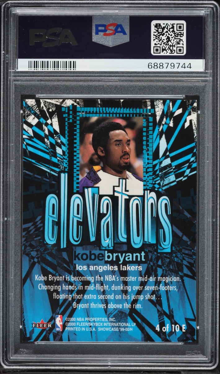 1999 Flair Showcase Elevators Kobe Bryant #4 PSA 9 MINT - Photo 2