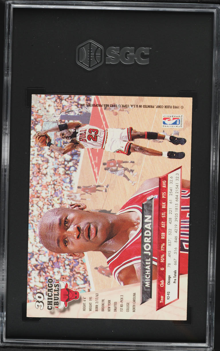 1993 Ultra Basketball Michael Jordan #30 SGC 9 MINT