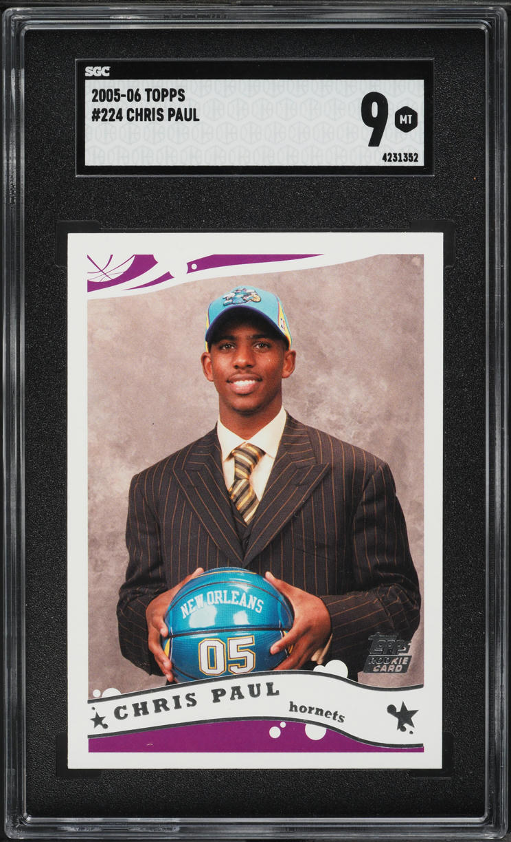 2005 Topps Basketball Chris Paul ROOKIE #224 SGC 9 MINT on Fanatics Collect