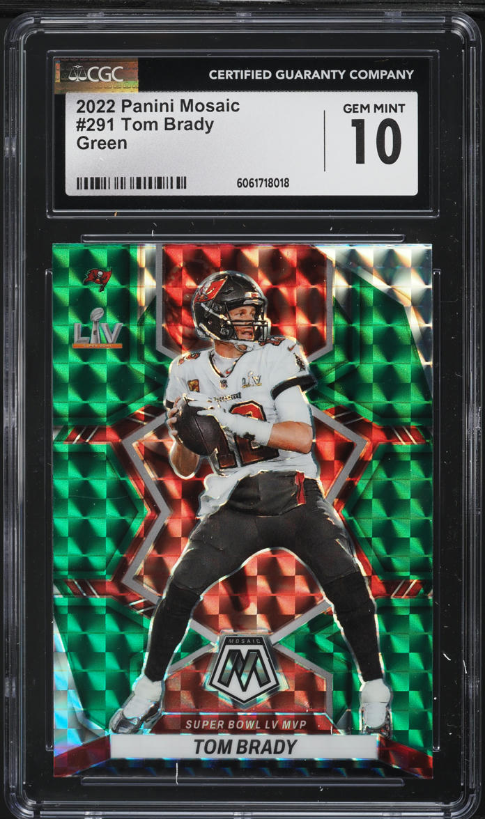 2022 Panini Mosaic Green Tom Brady #291 CGC 10 GEM MINT