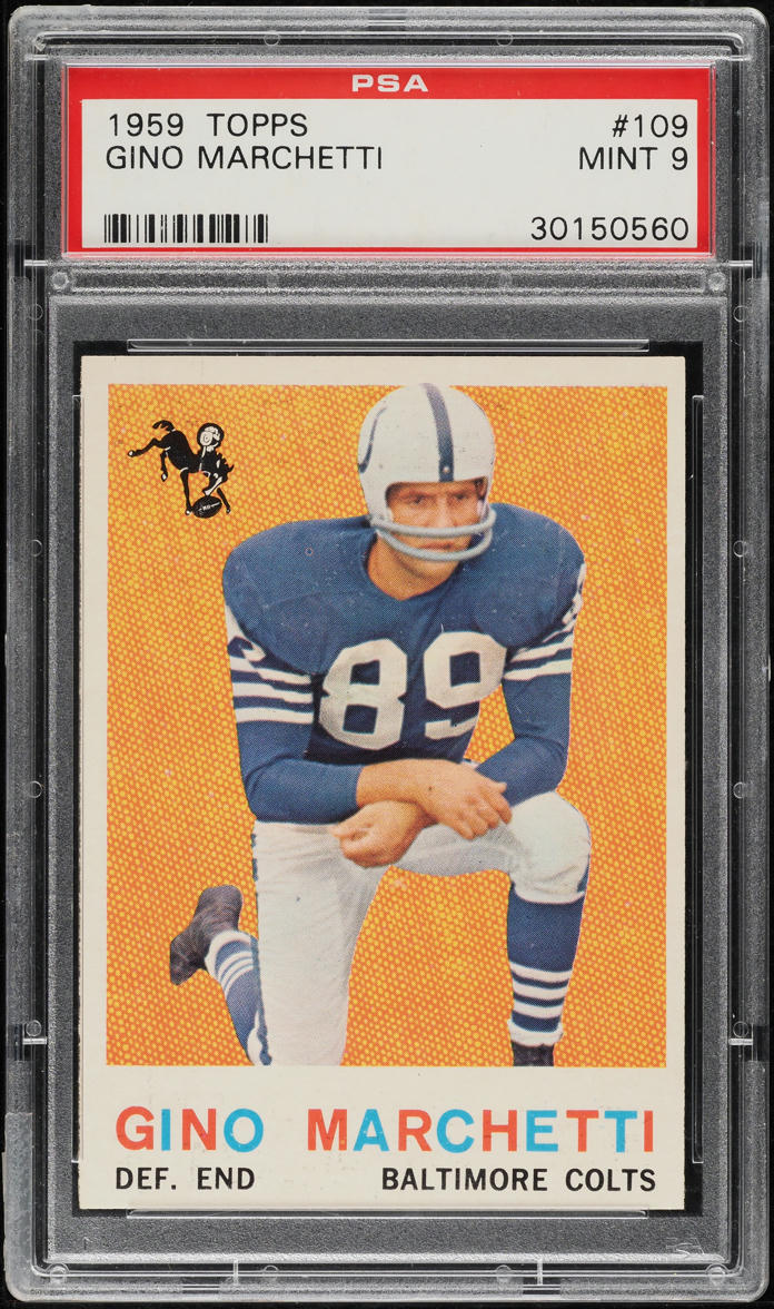 1959 Topps Football Gino Marchetti #109 PSA 9 MINT