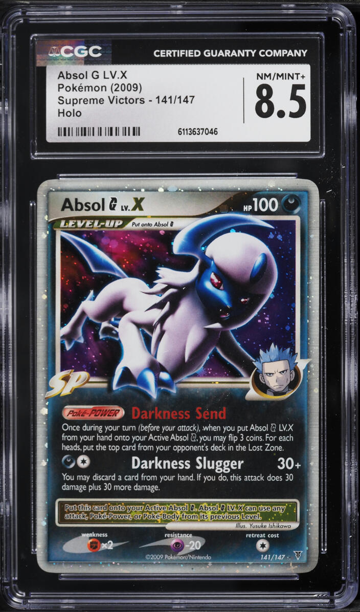 2009 Pokemon Platinum Supreme Victors Holo Absol G LV.X #141 CGC 8.5 NM-MT+