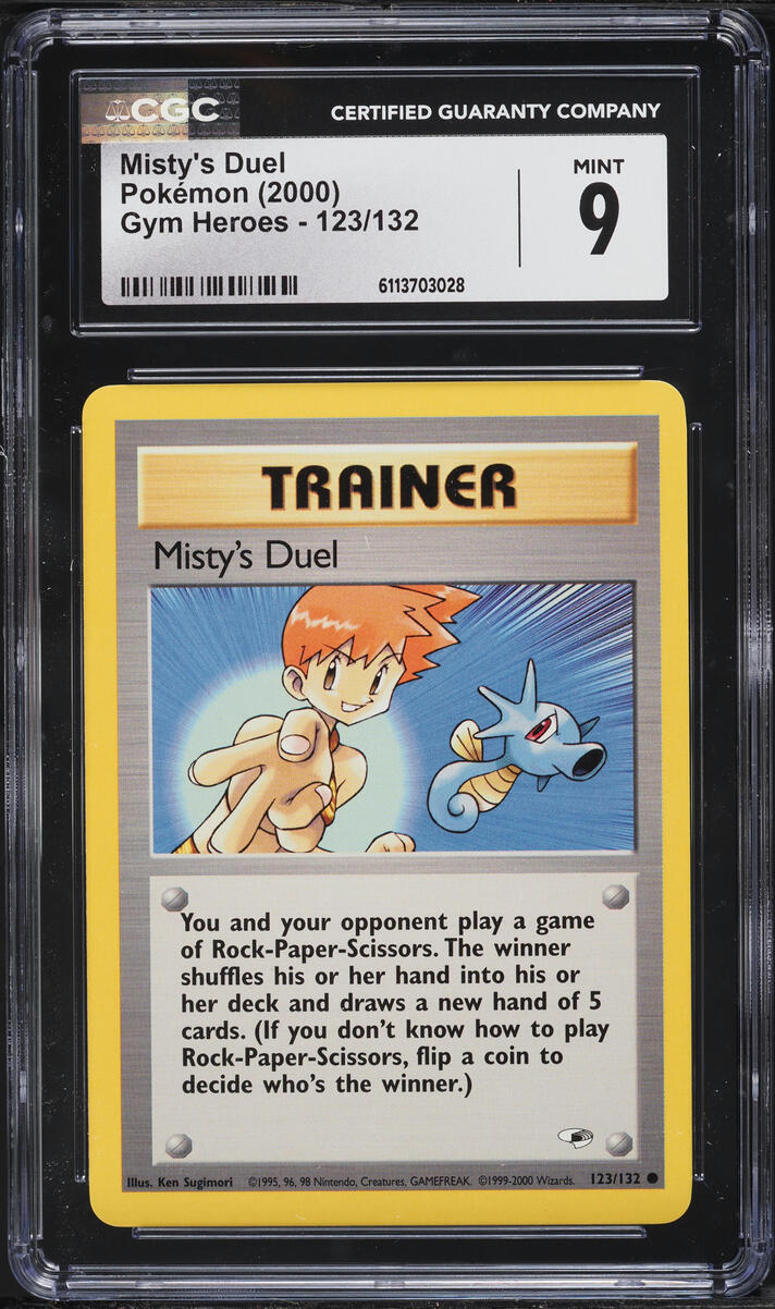 2000 Pokemon Gym Heroes Misty's Duel #123 CGC 9 MINT