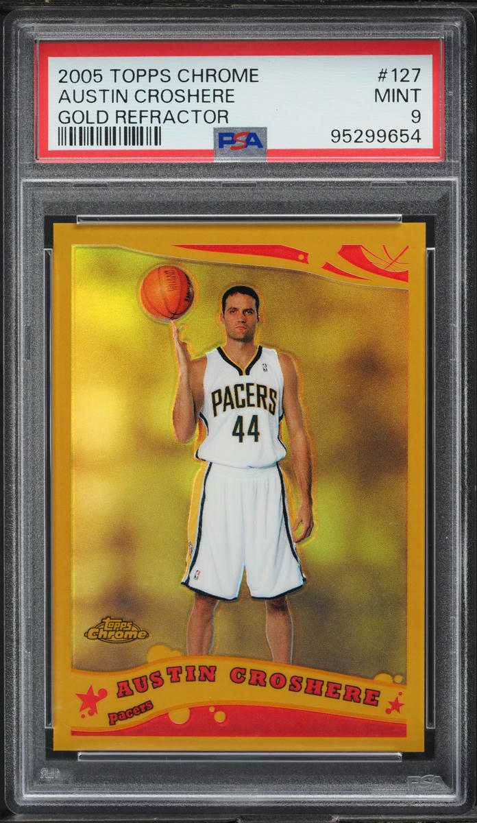2005 Topps Chrome Gold Refractor Austin Croshere /99 #127 PSA 9 MINT