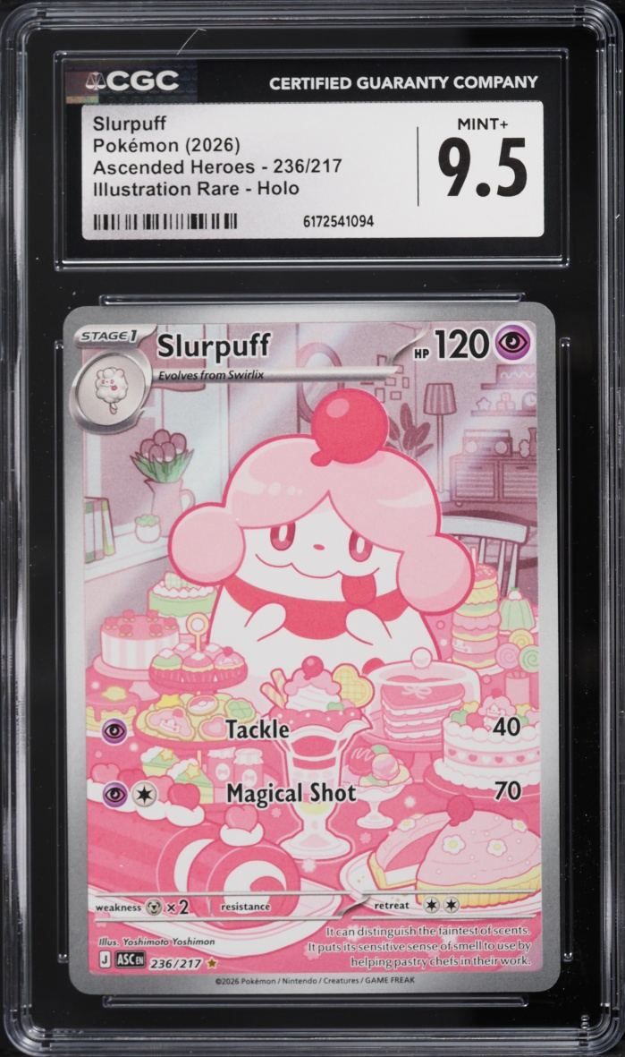 2026 Pokemon Mega Evolution Ascended Heroes IR Slurpuff #236 CGC 9.5 MINT+