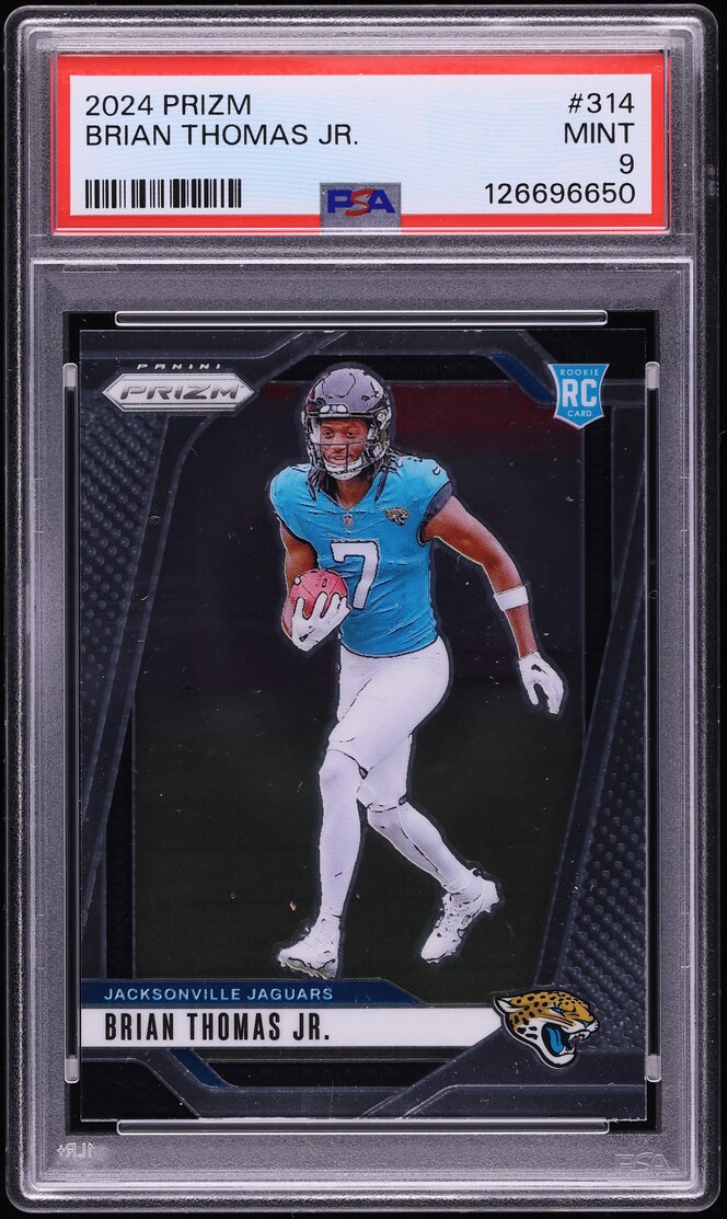 2024 Panini Prizm Brian Thomas Jr. ROOKIE #314 PSA 9 MINT