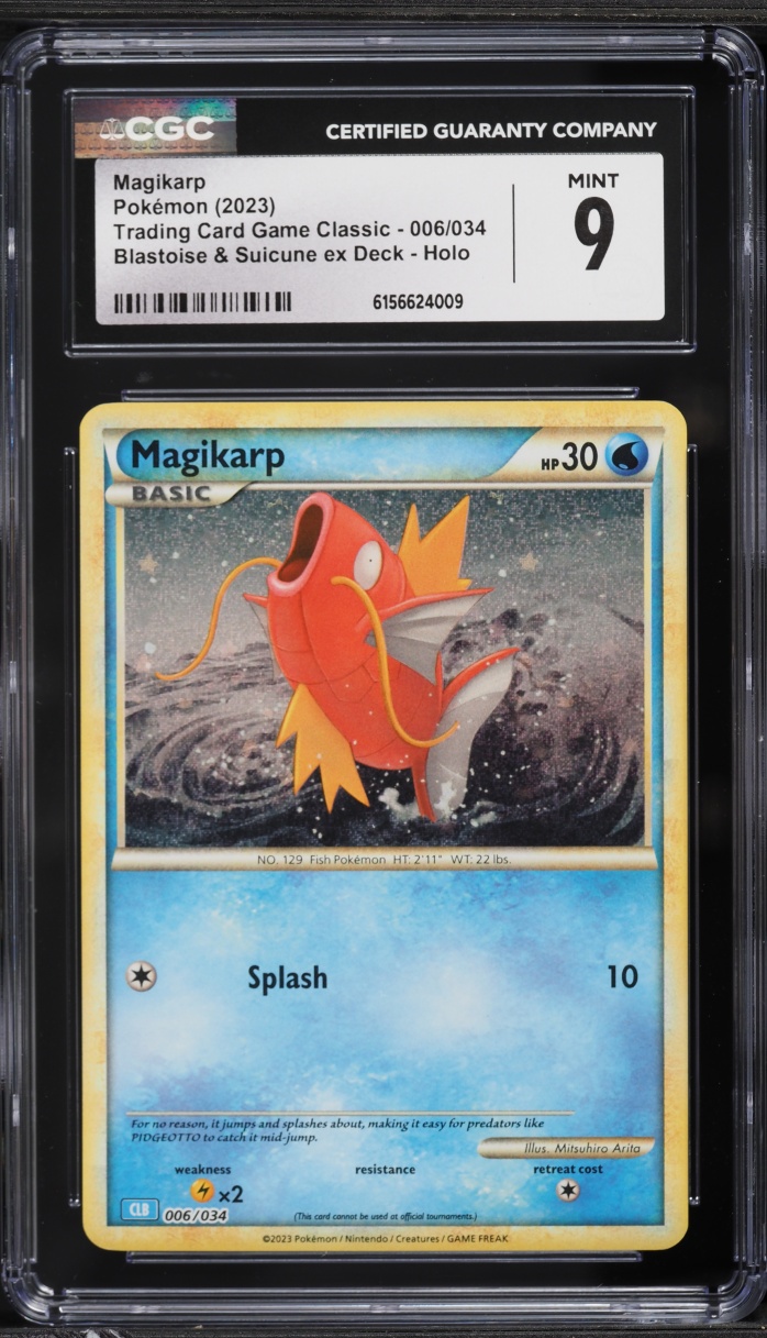2023 Pokemon TCG Classic Collection Holo Magikarp #6 CGC 9 MINT
