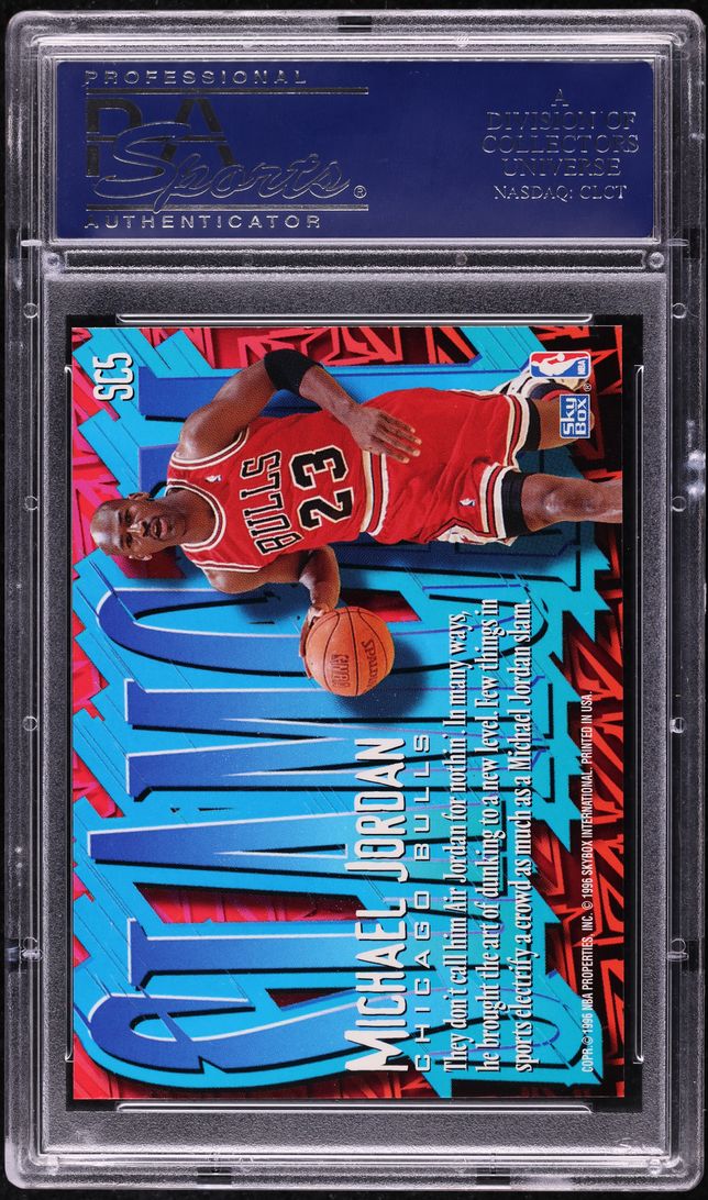 1996 Skybox Z-Force Slam Cam Michael Jordan #SC5 PSA 10 GEM MINT