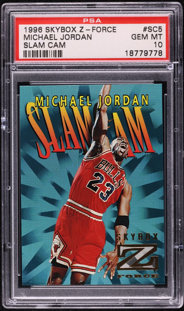 1996 Skybox Z-Force Slam Cam Michael Jordan #SC5 PSA 10 GEM MINT
