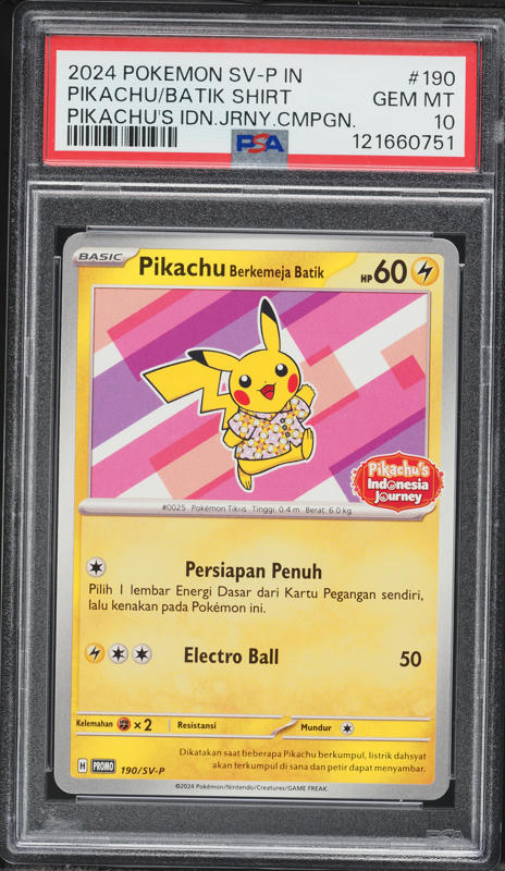 2024 Pokemon SV Black Star Promo World Championship Pikachu #190