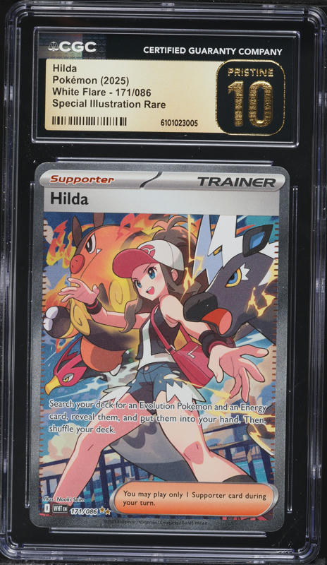 2025 Pokemon Scarlet & Violet White Flare SIR Hilda #171 CGC 9