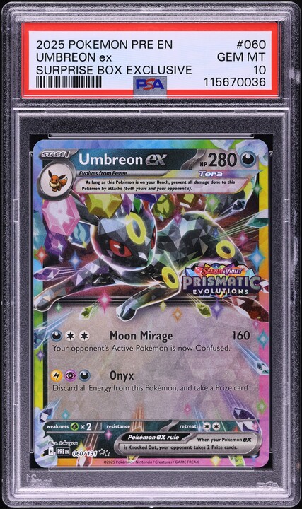2024 ポケモン SV Umbreon #092 GEM MT 10 PSA 10 Umbreon Master Ball Foil - 092/187 SV8a Pokemon Card