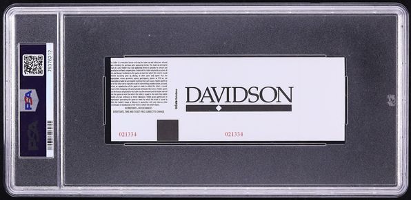 2023 Stephen Curry Underrated Full Ticket Davidson College Private Screening PSA 9 MINT - Photo 2