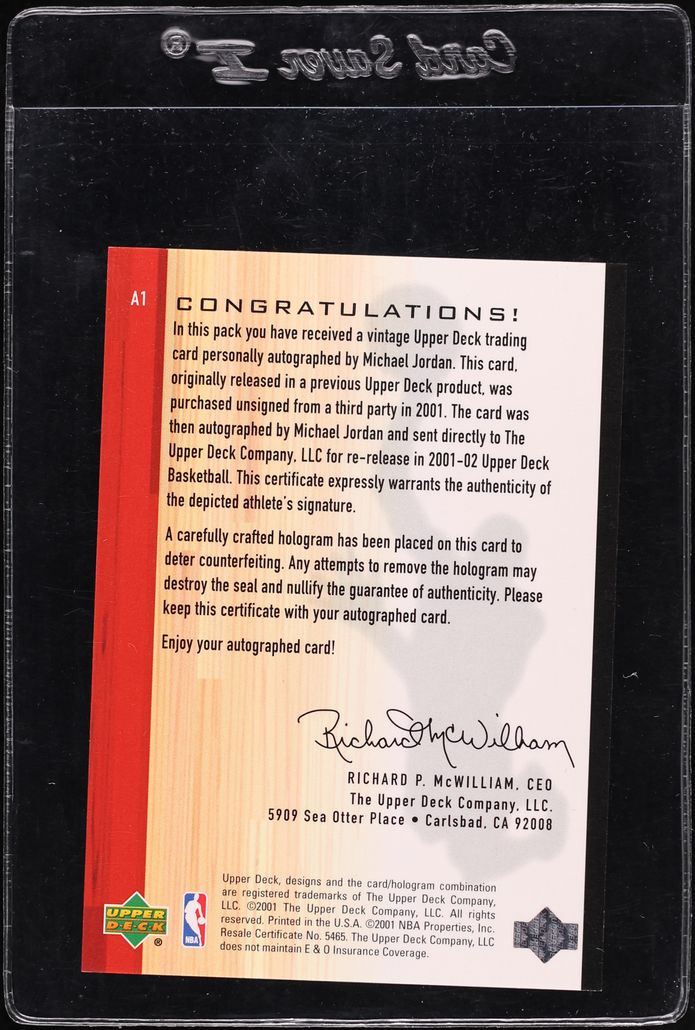 2001 Upper Deck '98 MJ Buybacks Michael Jordan AUTO 1/1 #230M BGS 9 MINT