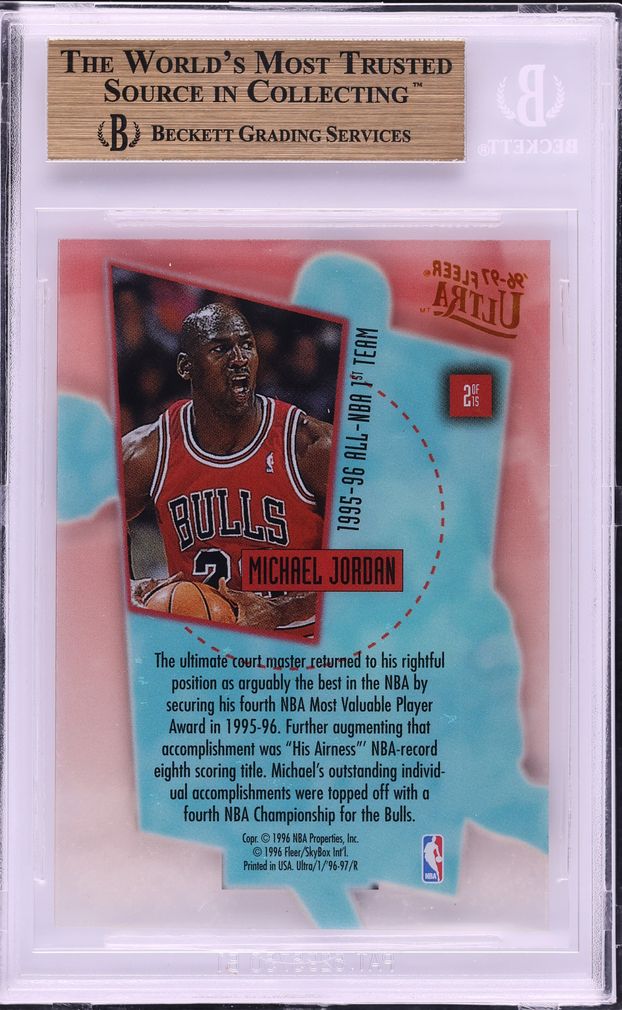 1996 Ultra Court Masters Michael Jordan #2 BGS 10 PRISTINE
