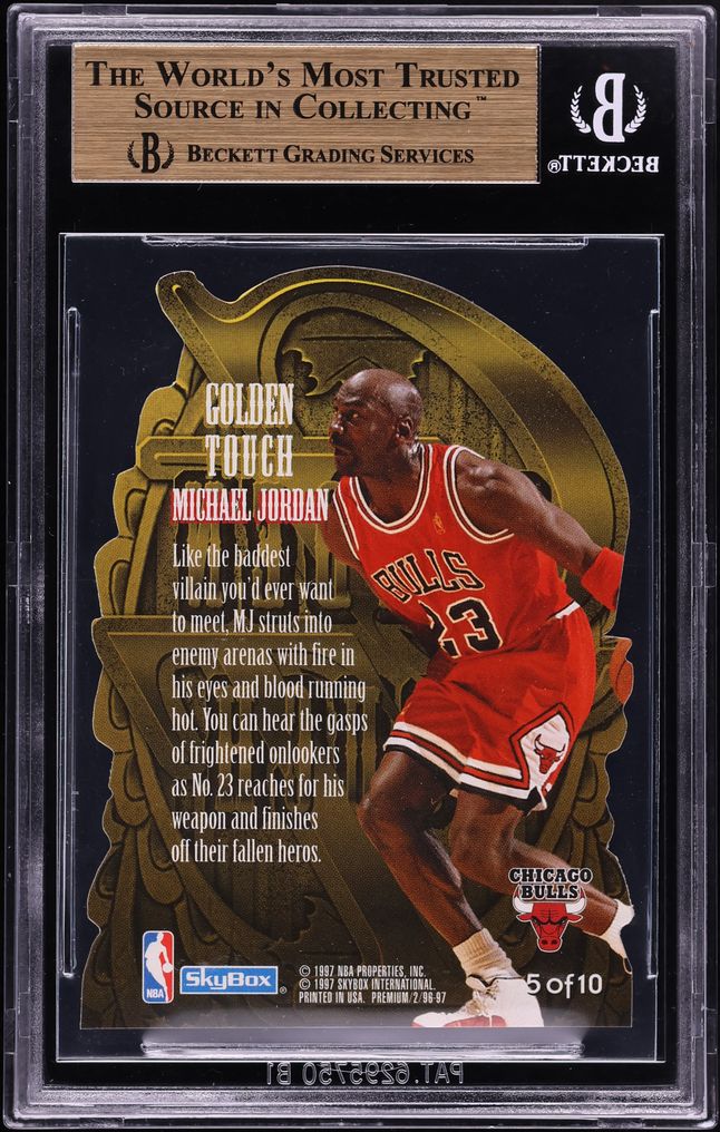 1996 Skybox Premium Golden Touch Michael Jordan #5 BGS 10 PRISTINE