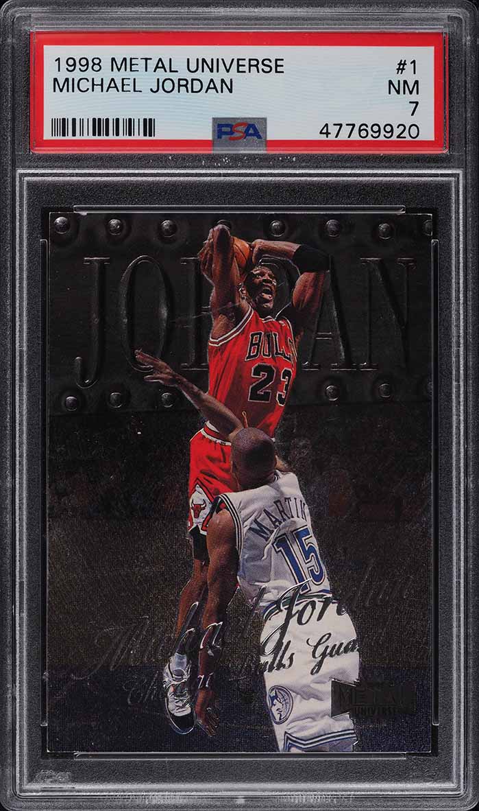 1998 Metal Universe Linchpins Michael Jordan #8 PSA 8 NM-MT