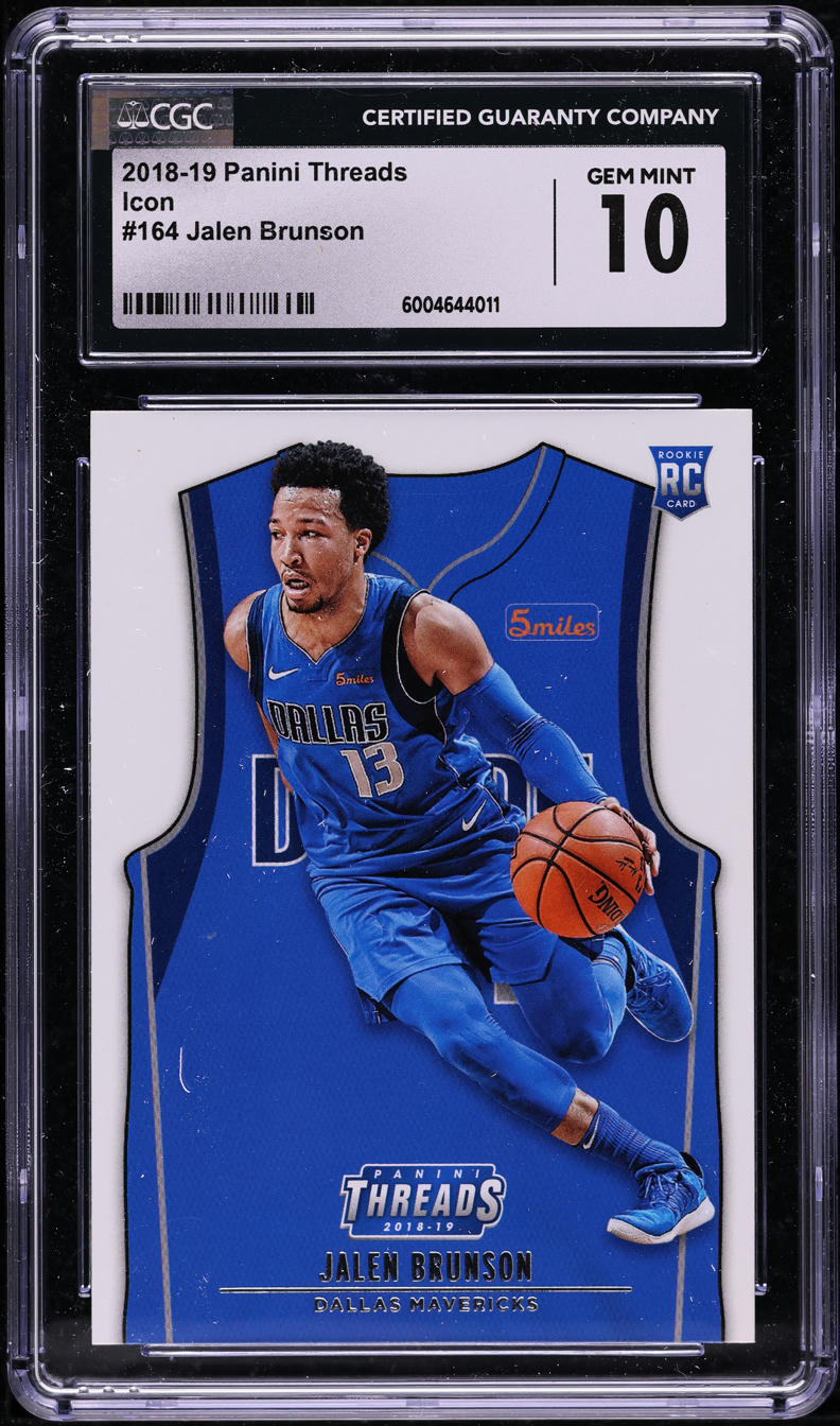 2018 Panini Threads Icon Jalen Brunson ROOKIE #164 CGC 10 GEM MINT