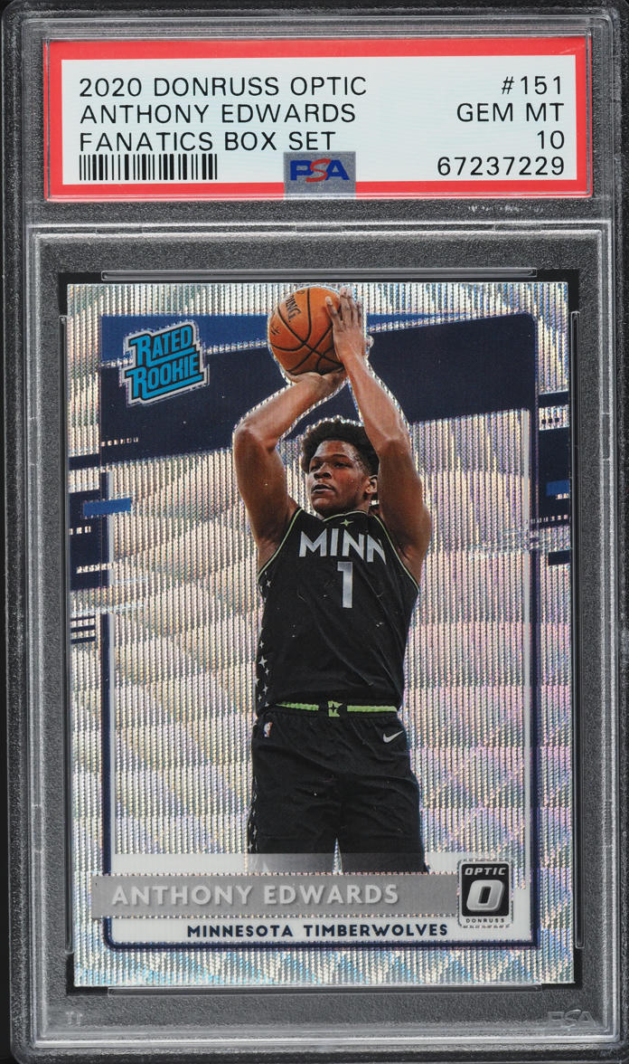 2020 Donruss Optic Fanatics Box Set Anthony Edwards ROOKIE #151 PSA 10 GEM MINT