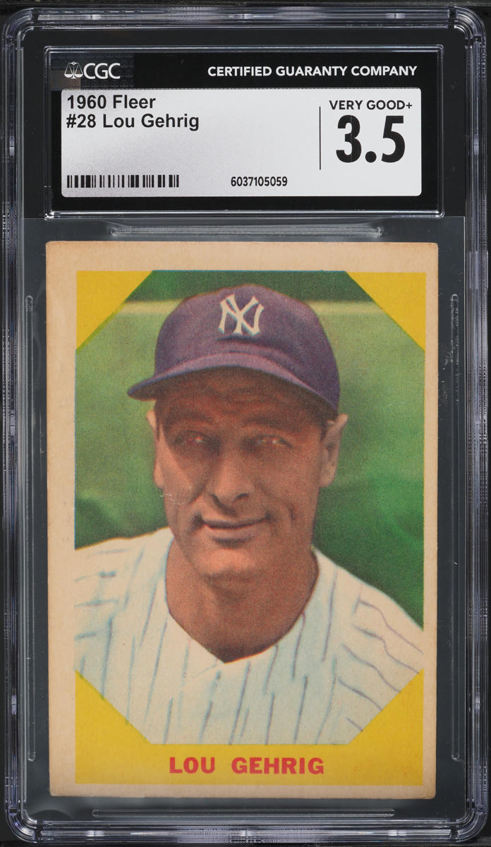 1960 Fleer Lou Gehrig #28 CGC 3.5 VG+