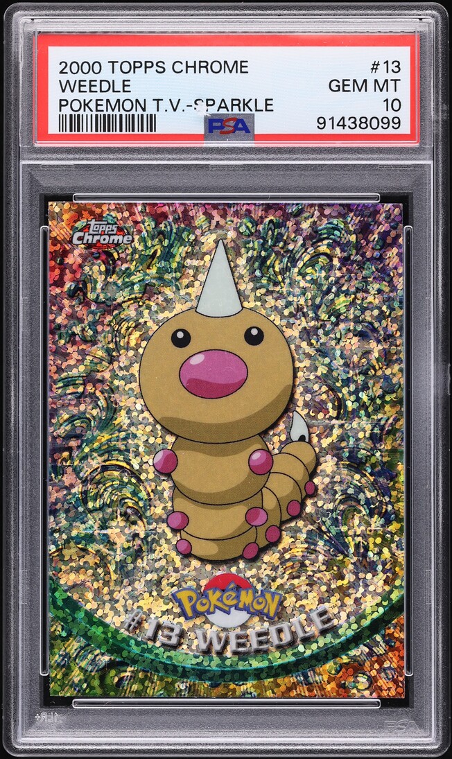 2000 Topps Chrome Pokemon Series 1 Sparkle Weedle #13 PSA 10 GEM MINT
