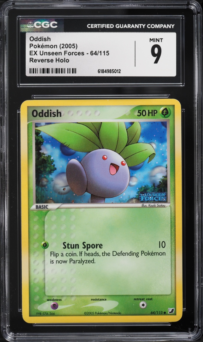 2005 Pokemon EX Unseen Forces Reverse Holo Oddish #64 CGC 9 MINT