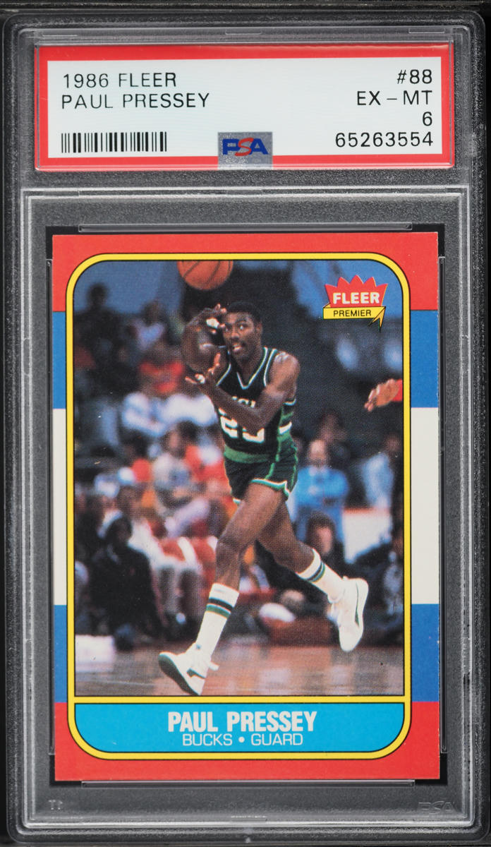 1986 Fleer Basketball Paul Pressey #88 PSA 6 EXMT