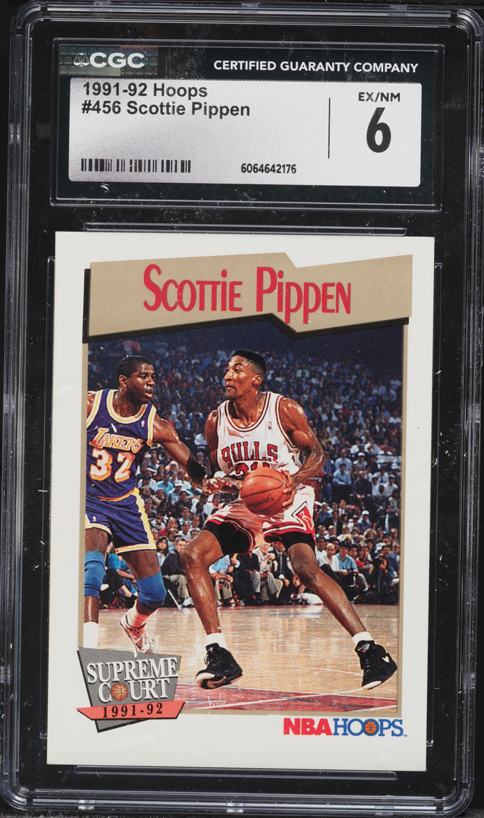 1991 Hoops Scottie Pippen #456 CGC 6 EXMT