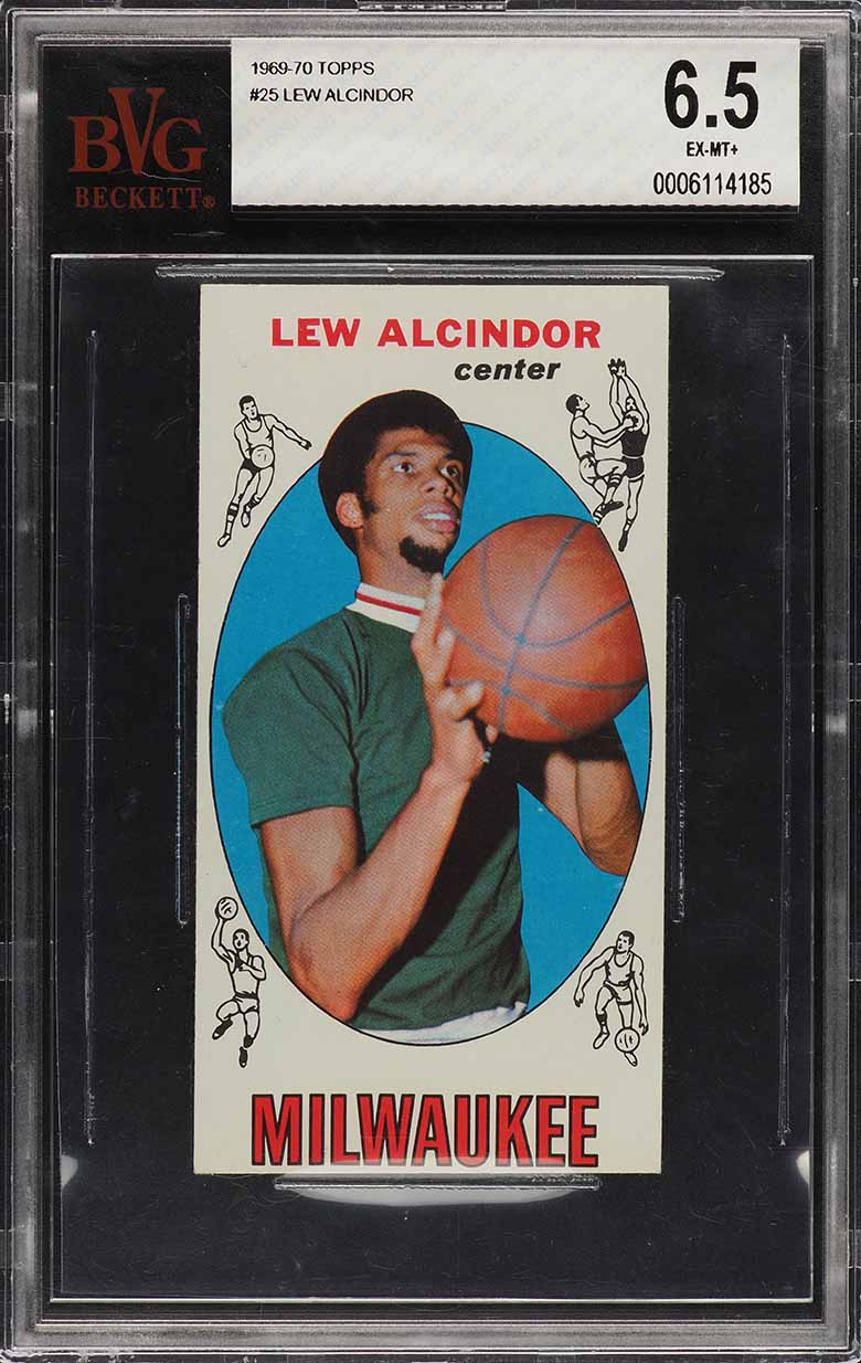 1969 Topps Basketball Lew Alcindor ROOKIE #25 BVG 6.5 EXMT+