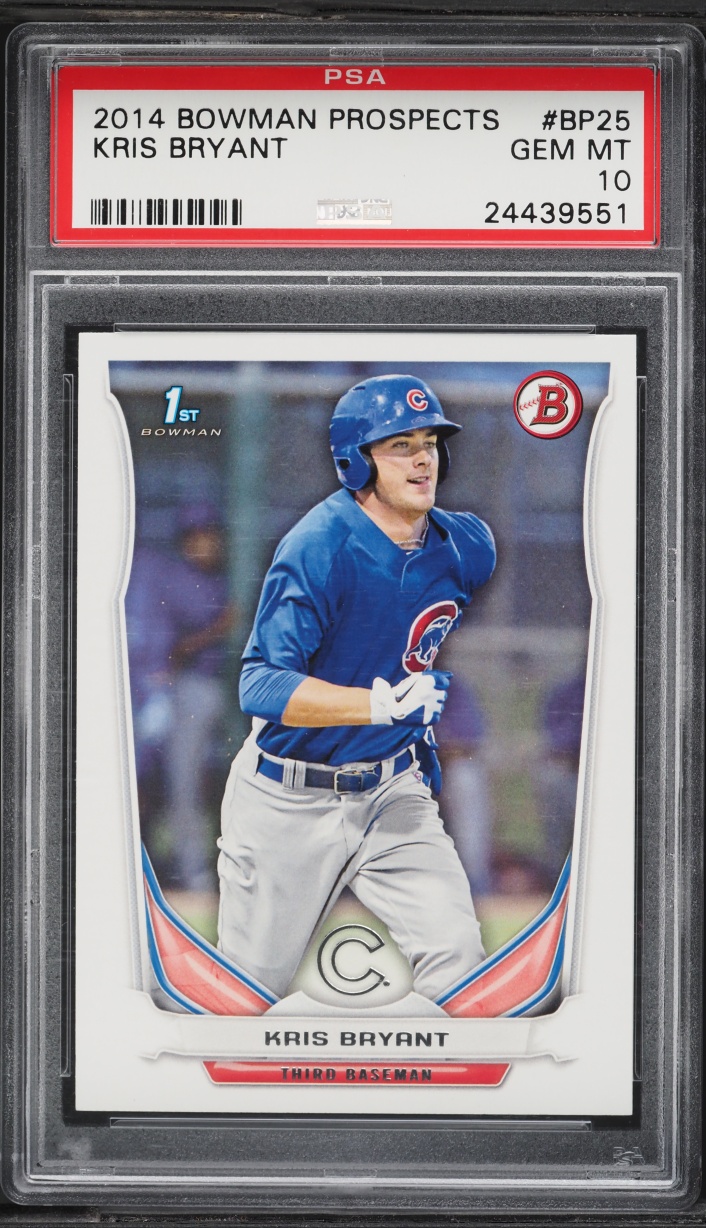 2014 Bowman Kris Bryant PROSPECT #BP25 BAS PSA 10 GEM MINT