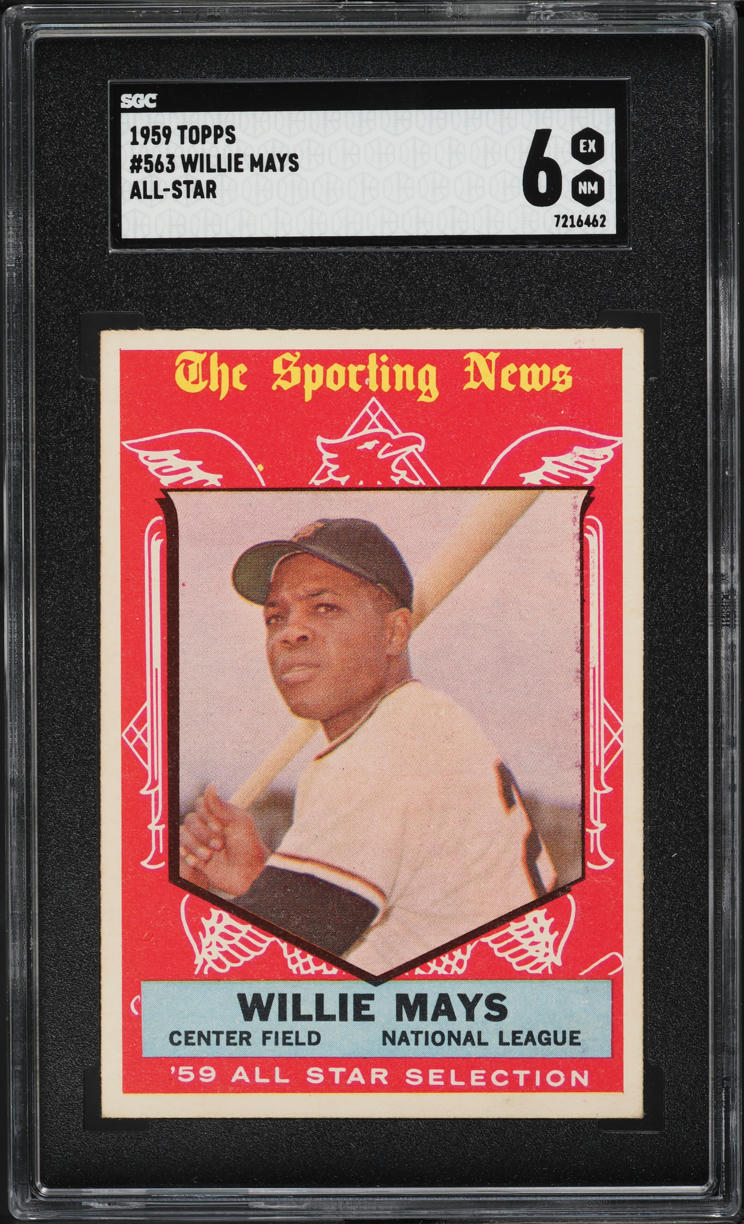 1959 Topps Willie Mays ALL-STAR #563 SGC 6 EXMT
