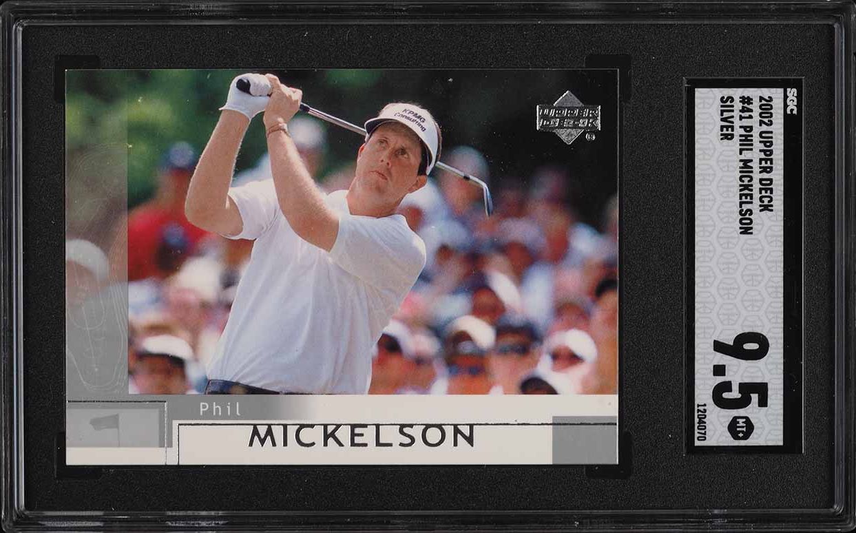 2002 Upper Deck Golf Silver Phil Mickelson ROOKIE #41 SGC 9.5 MINT+