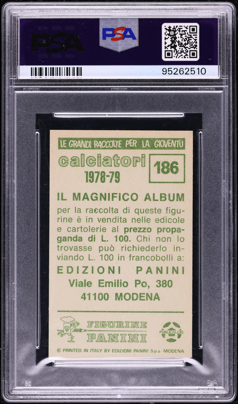 1978 Panini Calciatori Soccer Franco Baresi ROOKIE #186 PSA 6 EXMT