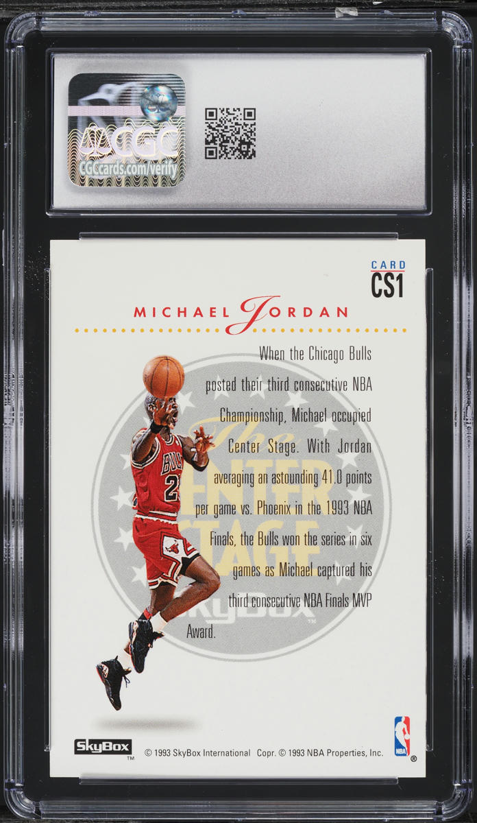 1993 Skybox Center Stage Michael Jordan #CS1 CGC 8 NM-MT