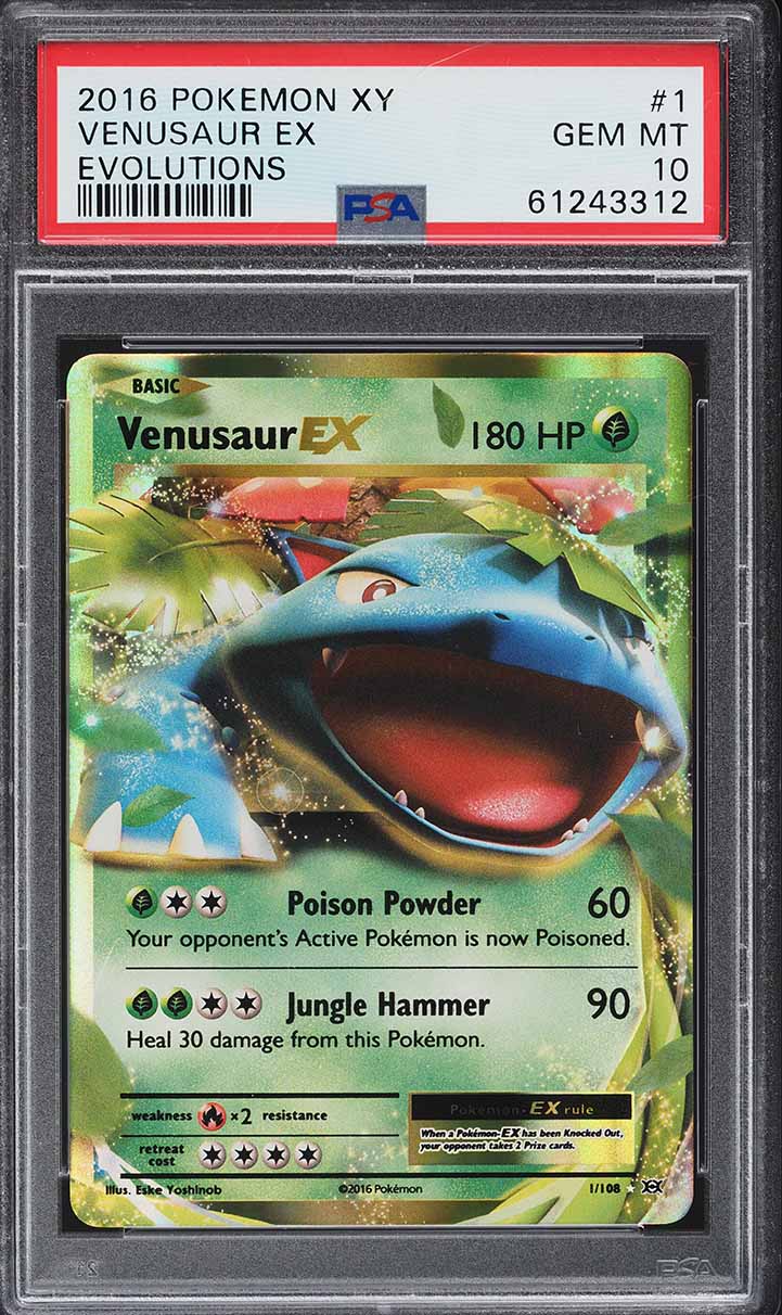 2016 Pokemon XY Evolutions Venusaur EX #1 PSA 10 GEM MINT