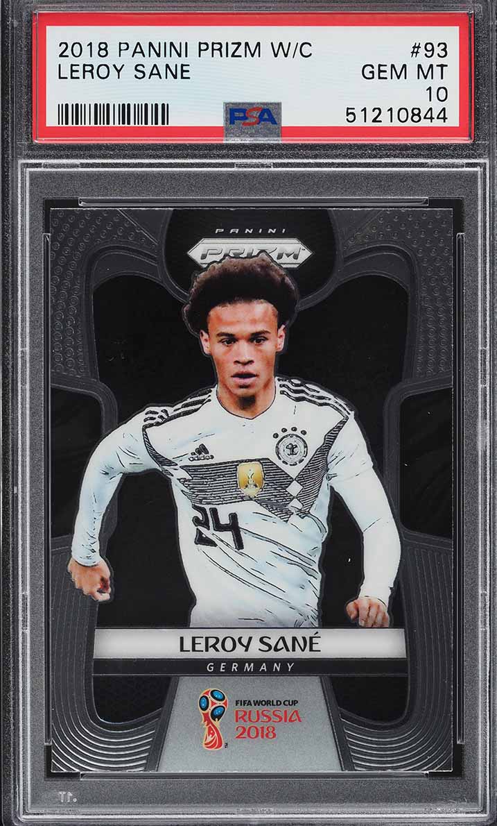 2018 Panini Prizm World Cup Leroy Sane ROOKIE #93 PSA 10 GEM MINT