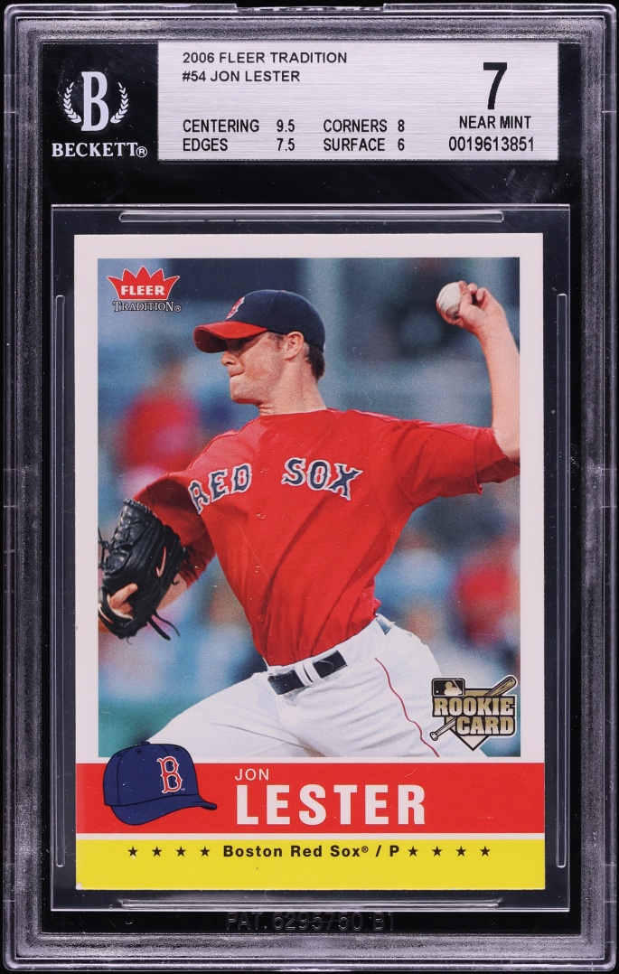 2006 Fleer Tradition Jon Lester ROOKIE #54 BGS 7 NRMT