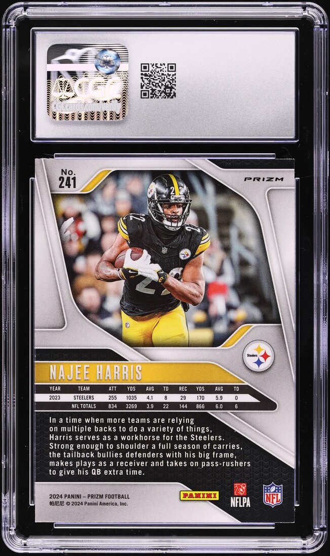 2024 Panini Prizm Disco Najee Harris #241 CGC 9 MINT