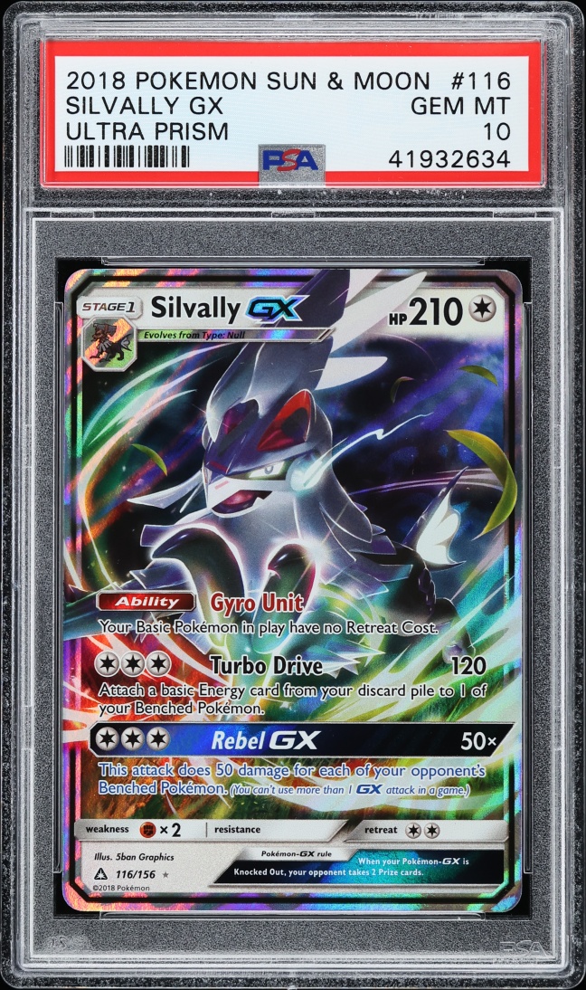 2018 Pokemon Sun & Moon Ultra Prism Silvally GX #116 PSA 10 GEM MINT