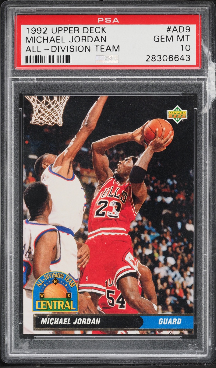 1992 Upper Deck All Division Team Michael Jordan #AD9 PSA 10 GEM MINT