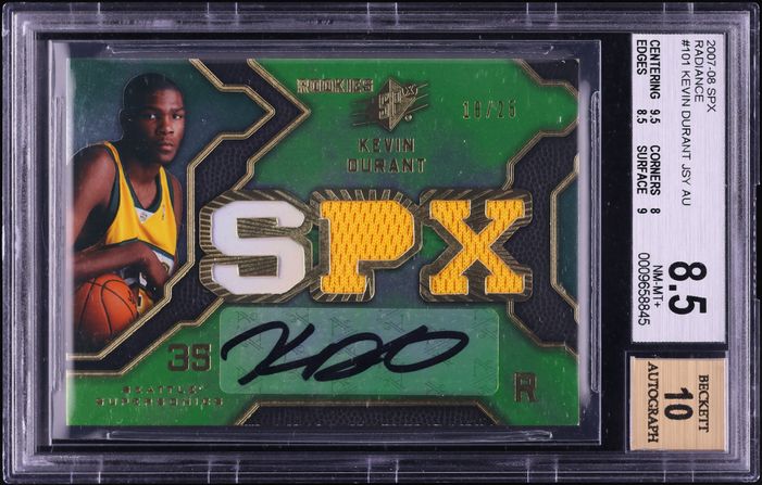 2007 SP Authentic Kevin Durant ROOKIE GAME-USED PATCH AUTO /299