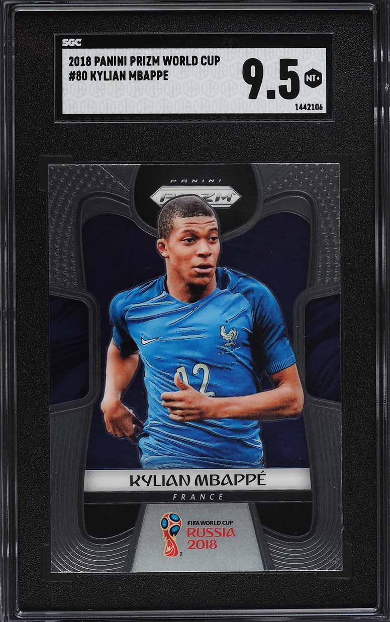 2018 Panini Prizm World Cup Kylian Mbappe ROOKIE #80 SGC 9.5 MINT+