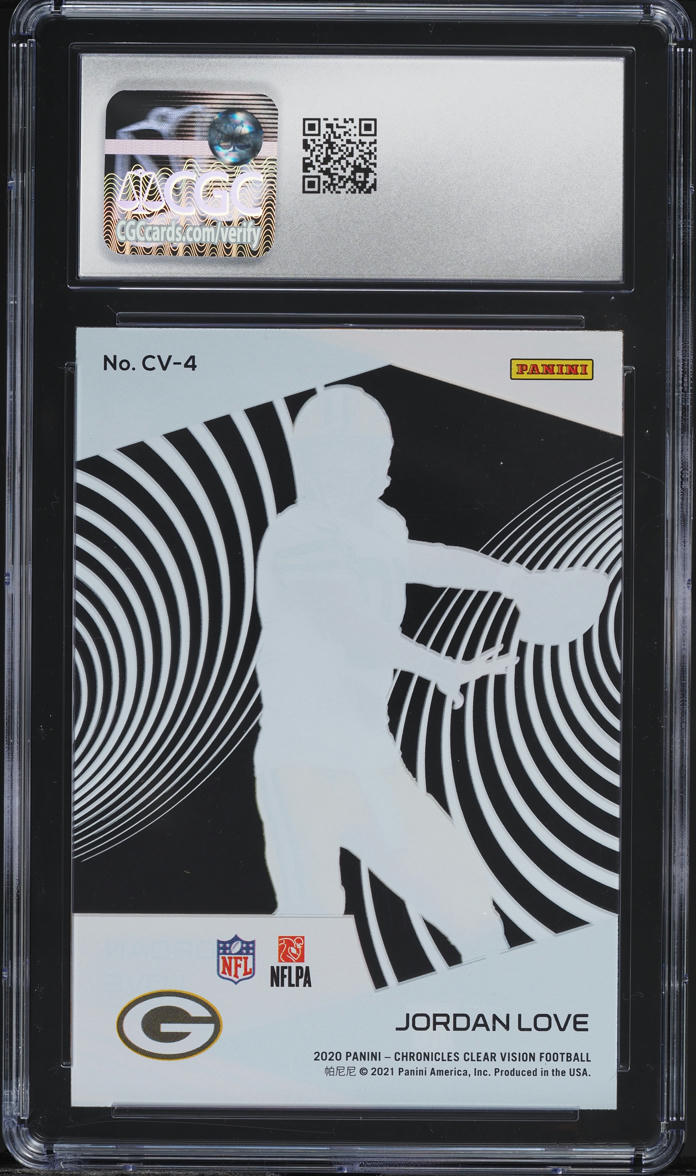 2020 Panini Chronicles Clear Vision Jordan Love ROOKIE #CV-4 CGC 10 GEM MINT