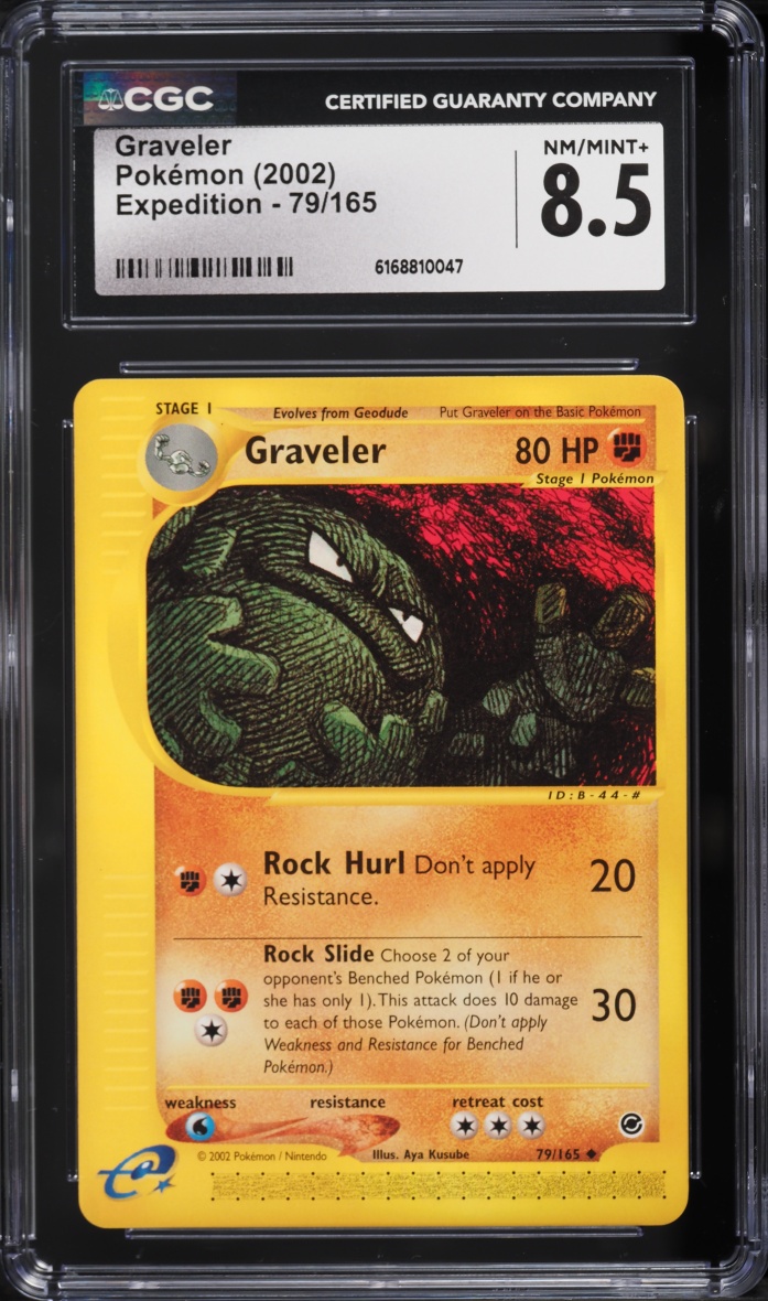 2002 Pokemon E-Card Expedition Graveler #79 CGC 8.5 NM-MT+