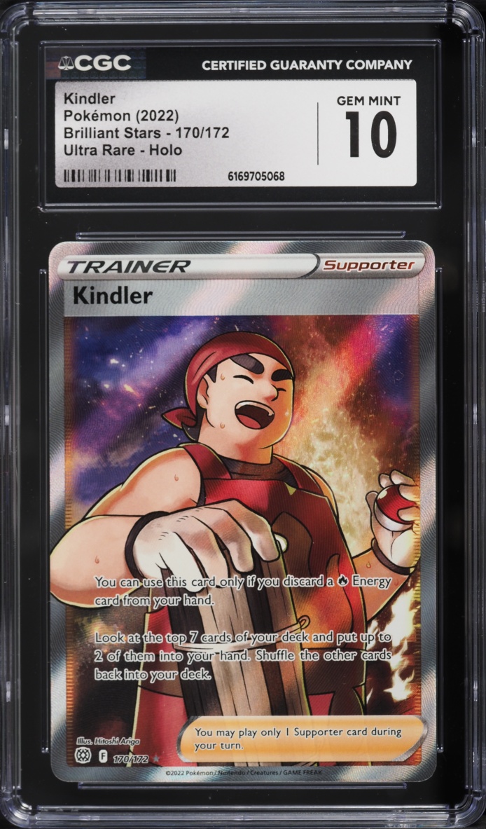 2022 Pokemon Sword & Shield Brilliant Stars Full Art Kindler #170 CGC 10 GEM MINT