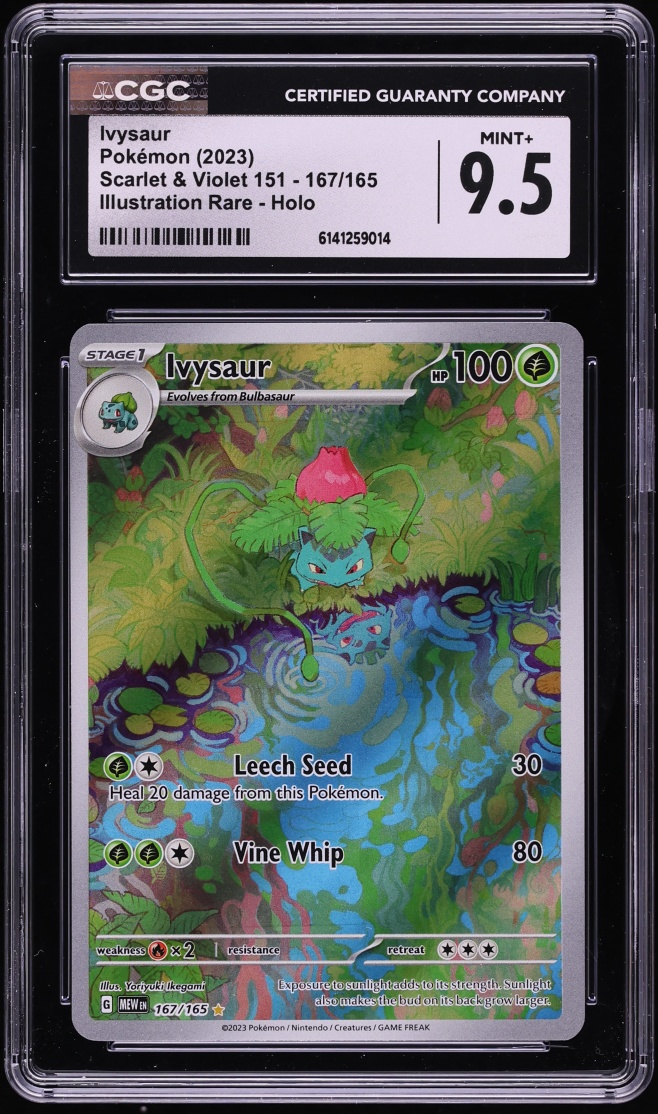 2023 Pokemon Scarlet & Violet 151 IR Ivysaur #167 CGC 9.5 MINT+