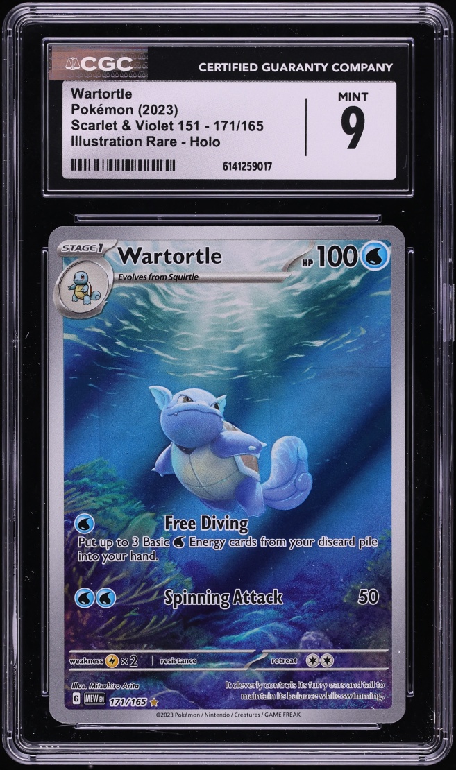 2023 Pokemon Scarlet & Violet 151 IR Wartortle #171 CGC 9 MINT