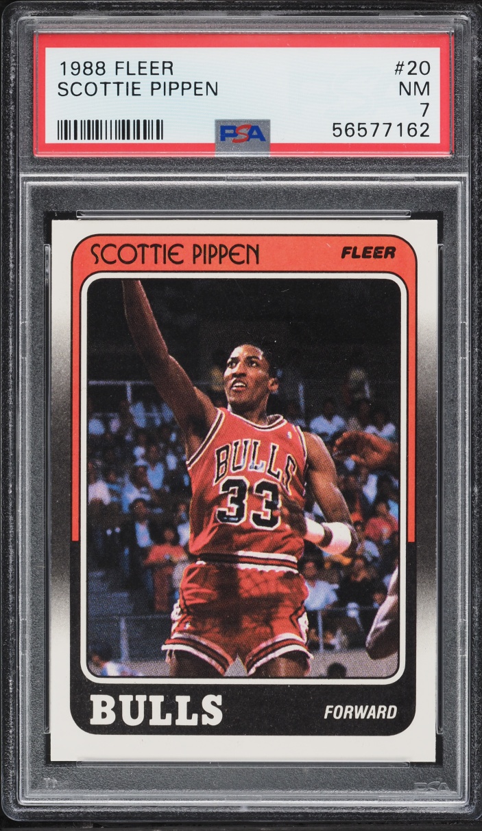 1988 Fleer Basketball Scottie Pippen ROOKIE #20 PSA 7 NRMT