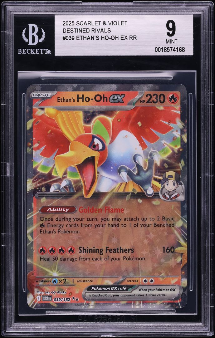 2025 Pokemon Scarlet & Violet Destined Rivals Ethan's Ho-Oh Ex #039 BGS 9 MINT